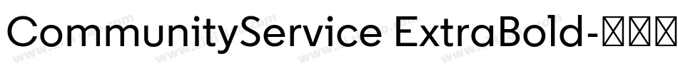 CommunityService ExtraBold字体转换